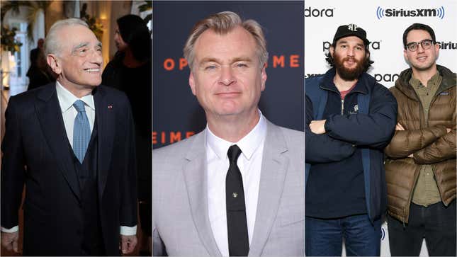 (L-R): Martin Scorsese, Christopher Nolan, Josh and Benny Safdie