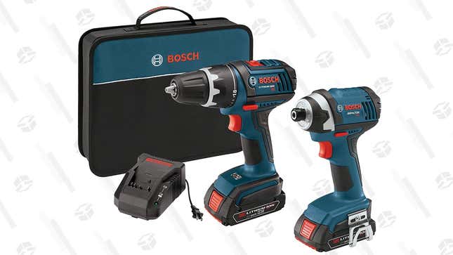Bosch 18V Drill/Driver and Impact Driver Combo Kit | $144 | Amazon