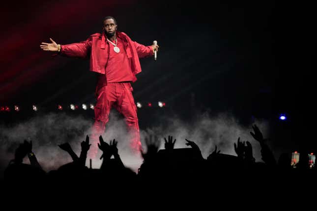 Sean &quot;Diddy&quot; Combs performs during the MTV Video Music Awards on Tuesday, Sept. 12, 2023, at the Prudential Center in Newark, N.J. (Photo by Charles Sykes/Invision/AP)