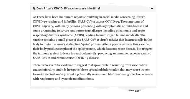 Image for article titled What page 132 of the Pfizer “vaccine report” actually says about infertility