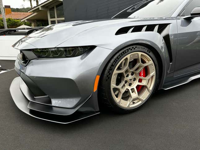 The nose of Ford's super limited Mustang GTD tack car