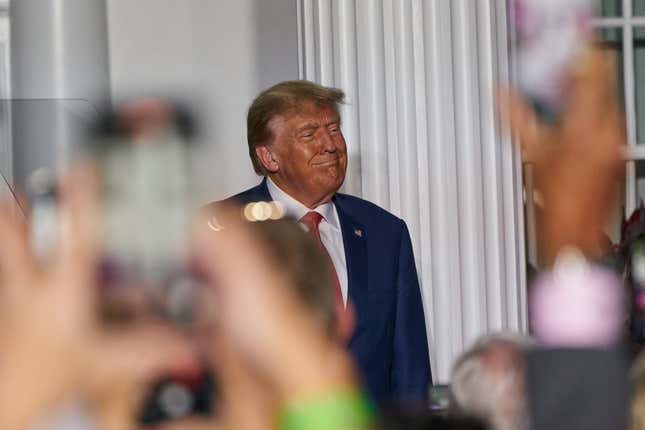 Former US President Donald Trump during an event at Trump National Golf Club in Bedminster, New Jersey, US, on Tuesday, June 13, 2023. 