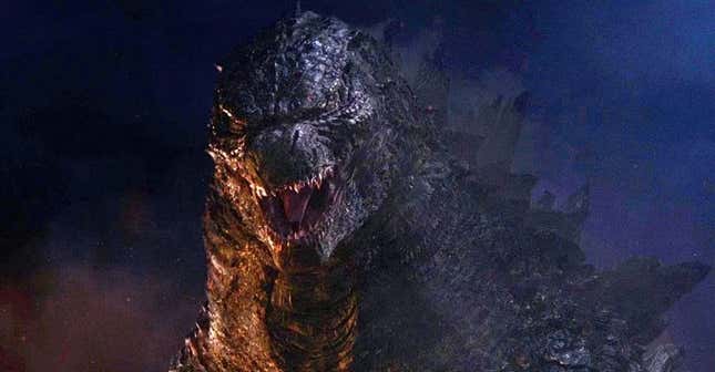 Godzilla looking mean.