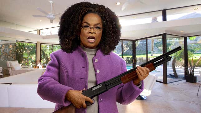 Image for article titled ‘You’ve Served Me Well, But This Has Gone Too Far,’ Says Oprah Loading Shotgun After Watching Dr. Oz, Dr. Phil Fox News Appearances