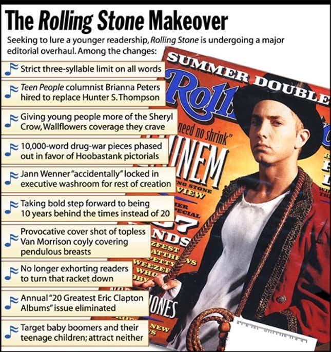 Seeking to lure a young readership, Rolling Stone is undergoing a major editorial overhaul.