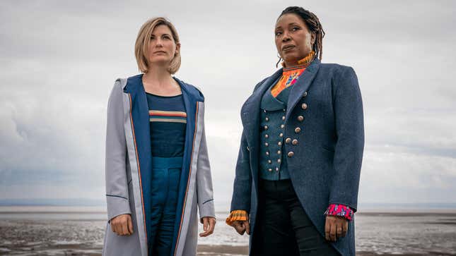 Jodie Whittaker and Jo Martin in season 12 of Doctor Who. 