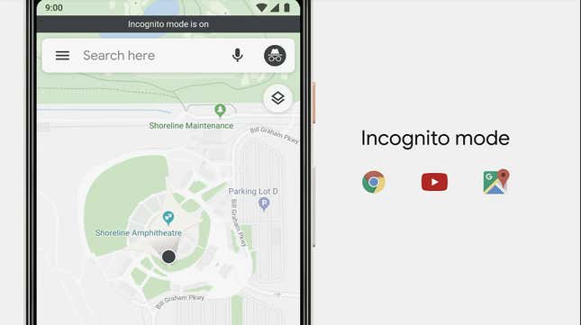 Image for article titled Expanded Incognito Mode Keeps Google From Snooping on Even More Parts of Your Life