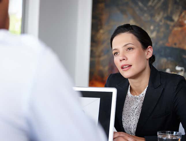 Image for article titled Exit Interview Mostly HR Manager Introducing Herself