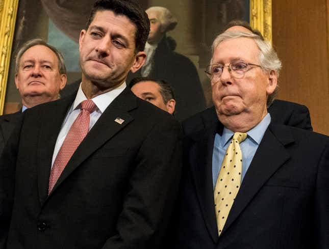 Image for article titled GOP Leaders Celebrate Passing Point Of No Return