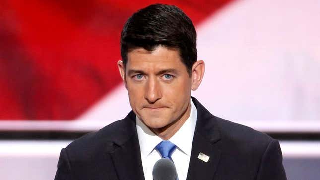 Image for article titled Paul Ryan Delivers Impassioned 10-Minute Pained Facial Expression