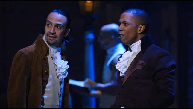 Lin-Manuel Miranda and Leslie Odom Jr. in Hamilton