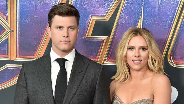Image for article titled Relationship Experts Still No Closer To Discovering What Scarlett Johansson Sees In Colin Jost