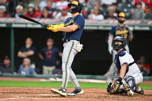 Brewers shortstop Willy Adames on his winning hit in 10th inning