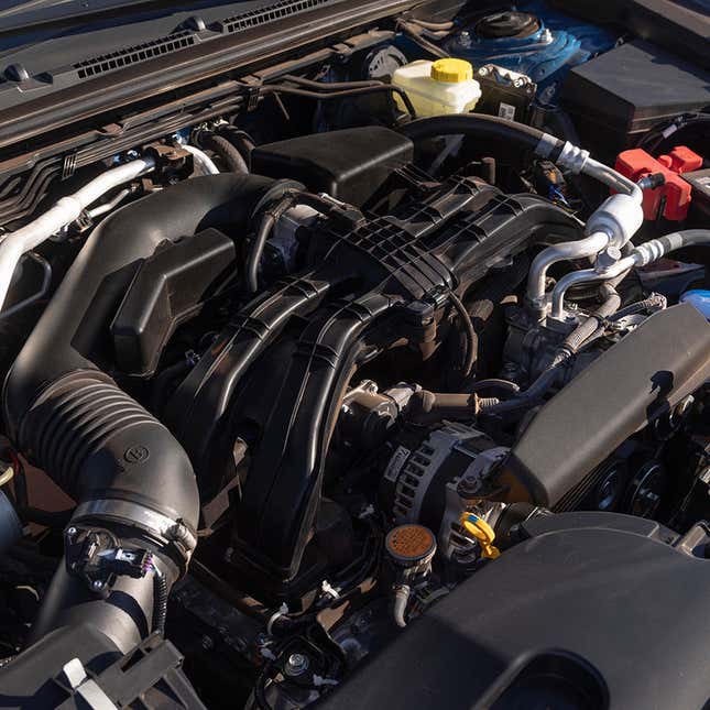A photo of the engine in a Subaru Crosstrek Wilderness. 