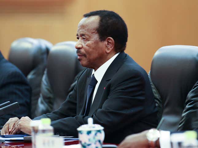 President of Cameroon Paul Biya.