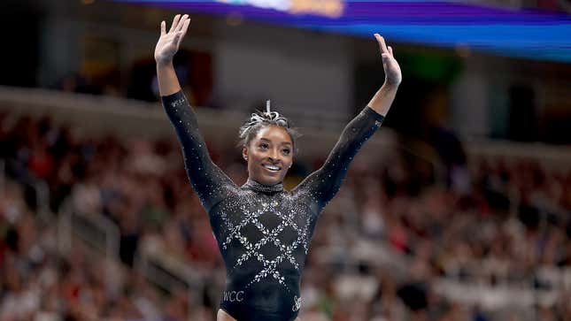 Image for article titled Simone Biles Makes History As First Gymnast To Successfully Perform Somersault