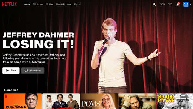Image for article titled Self-Learning Netflix Algorithm Produces Jeffrey Dahmer Stand-Up Special