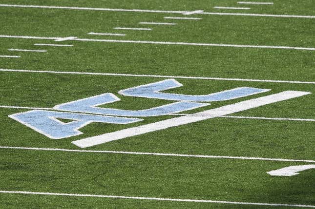 Dec 5, 2020; Chapel Hill, North Carolina, USA; A view of the field with the ACC logo in the second quarter at Kenan Memorial Stadium.