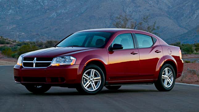 Red 2007 Dodge Avenger front three-quarter angle view