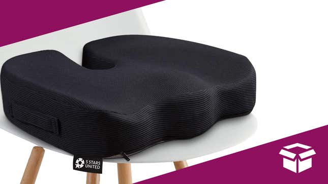 Sit comfortably at work with this ergonomic seat cushion.