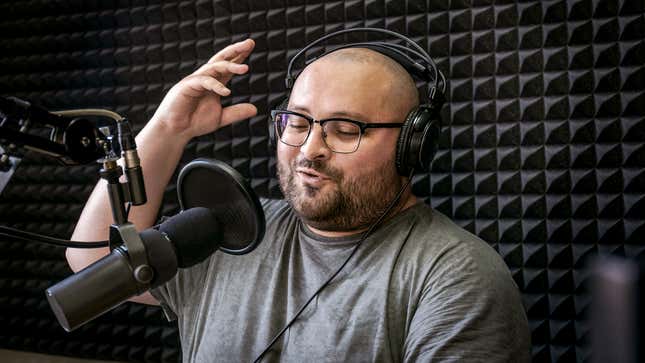 Image for article titled Podcaster Watches Bank Account Balance Double For Every Slur He Says Into Mic