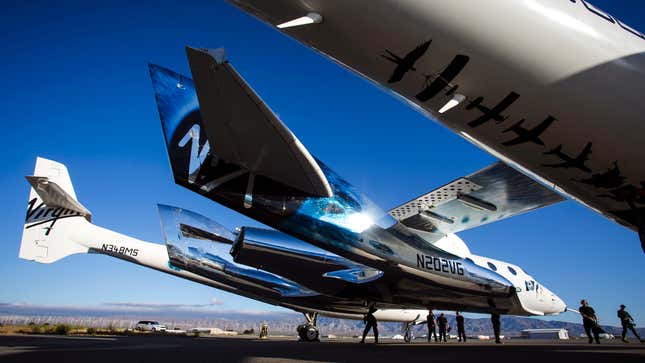 Virgin Spaceship Unity (VSS Unity) glides for the 5th time after being released from Virgin Mothership Eve (VMS Eve) on 1st, June 2017.