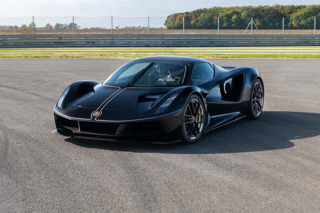 Image for article titled Lotus Honors Emerson Fittipaldi With Special-Edition Evija Hypercar