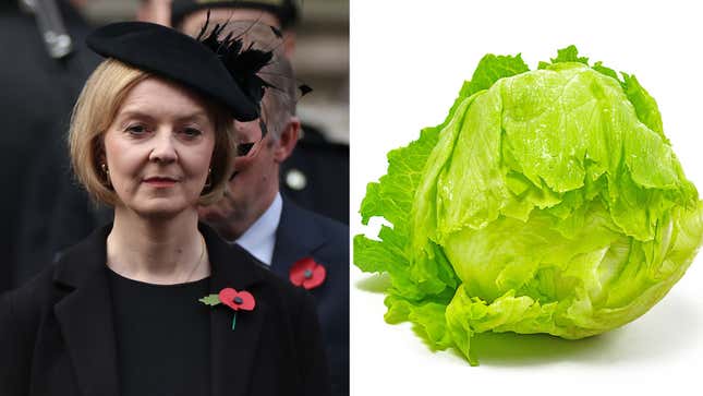 Image for article titled Former UK Prime Minister Liz Truss on Being Compared to Lettuce: &#39;I Don’t Think It’s Funny&#39;