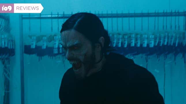 Morbius as a vampire in a freezer.