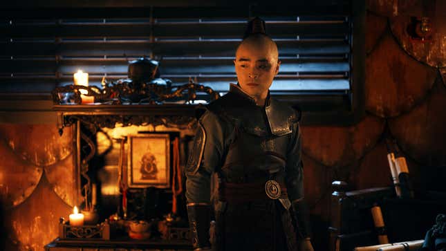Dallas Liu as Zuko in Netflix's Avatar: The Last Airbender.