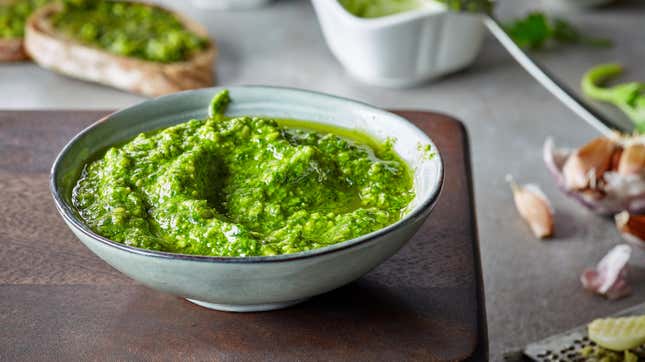 Image for article titled How to Make Pesto Out of Any Leafy, Green Herb