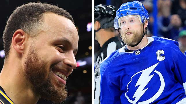 Steph Curry (l.) and Steven Stamkos