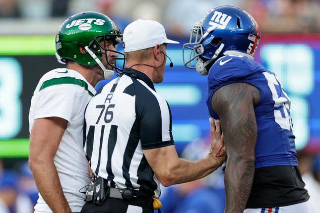 Giants' Jihad Ward takes shot at Jets' Aaron Rodgers in preseason