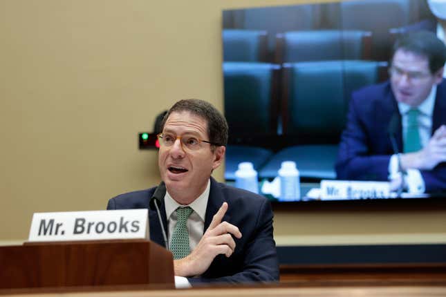 Brian Brooks, CEO of Bitfury, speaks during a hearing with the House  Energy and Commerce subcommittee on Oversight and Investigations on January 20, 2022 in Washington, DC. 