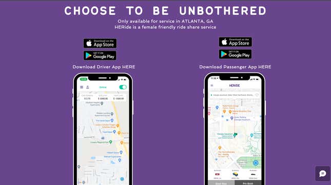 Image for article titled HERide Is a Ride-Sharing App That Connects Women Drivers With Women Passengers