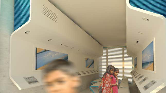 Artist’s rendering of the inside of the school in Dhaka.