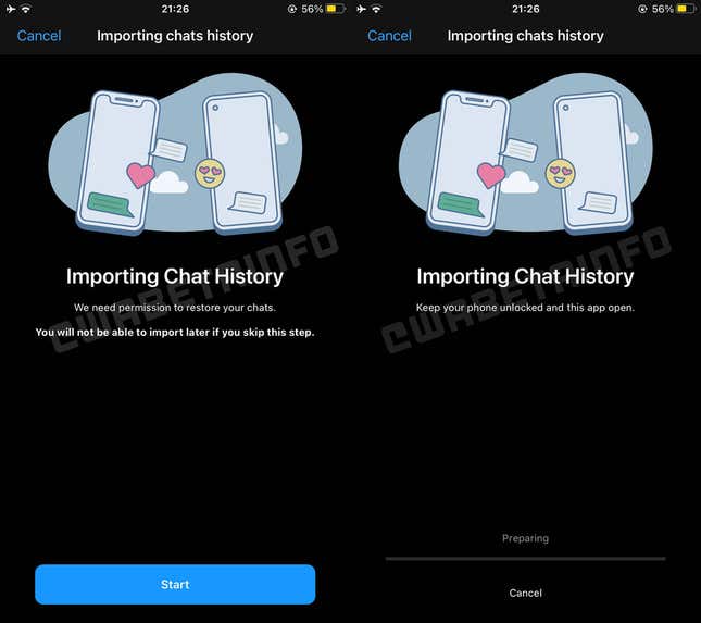 Imagen para el artículo titulado WhatsApp podría permitir en breve transferir chats de Android a iOS