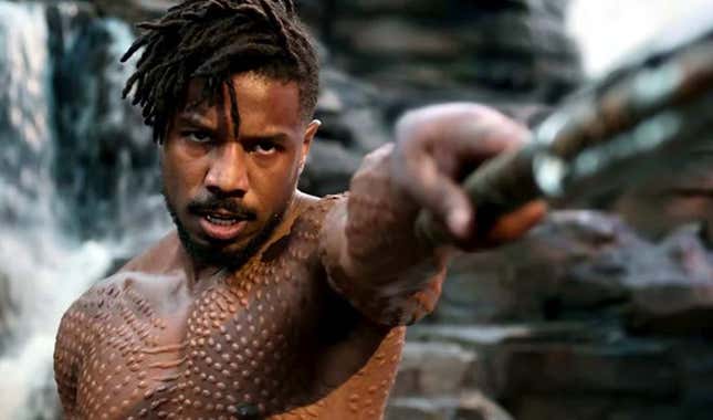 Michael B. Jordan as Killmonger in Black Panther