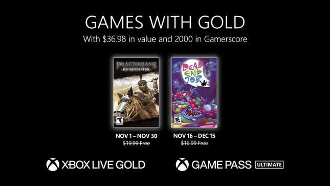 Imagen para el artículo titulado Estos son los Juegos gratis de PS Plus y Xbox Game Pass que llegan a PlayStation y Xbox en noviembre