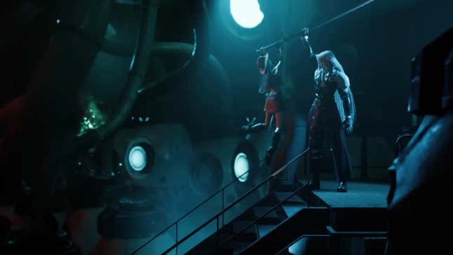 A screenshot shows Tifa and Sephiroth fighting. 