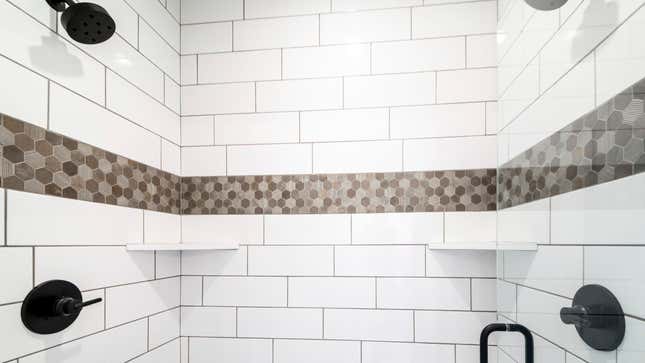 Image for article titled The Easiest Ways to Install a Corner Shelf in Your Shower