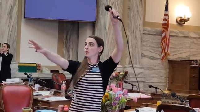 Image for article titled Montana Police Arrest Protesters Demanding That Trans Representative Be Allowed to Speak