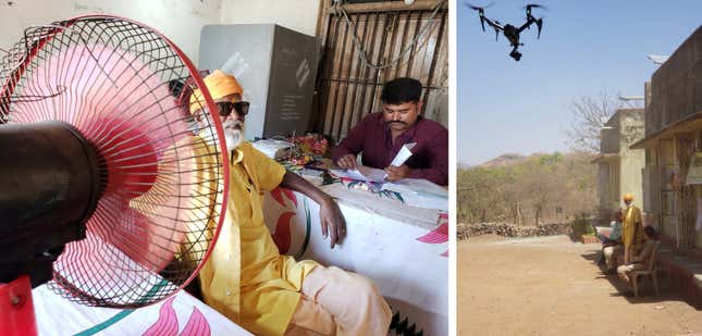 Guru Baharatdas Darshandas rests in between takes; the drone-shot finale.