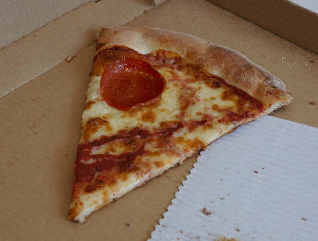 Image for article titled Pizza Slice Only Has One Pepperoni