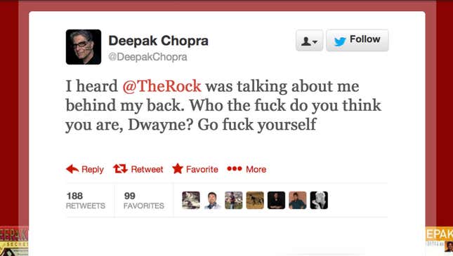 Image for article titled Deepak Chopra’s EPIC Twitter Meltdown