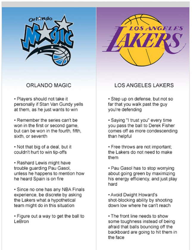 Image for article titled Magic vs. Lakers