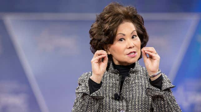 Image for article titled Elaine Chao&#39;s Excuse For Using the DOT As Her Father&#39;s Personal PR Agency: I&#39;m Asian!
