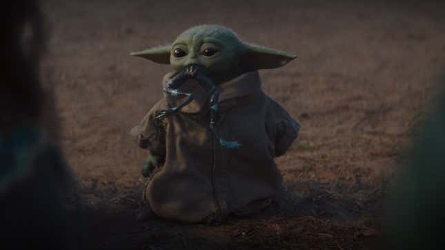 Image for article titled Elisabeth Moss, Bryce Dallas Howard love Baby Yoda, and Laura Dern may have seen him at a basketball game?