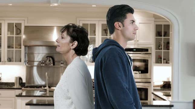 Image for article titled Family Revels In Height Difference Between Mother And Tall Son