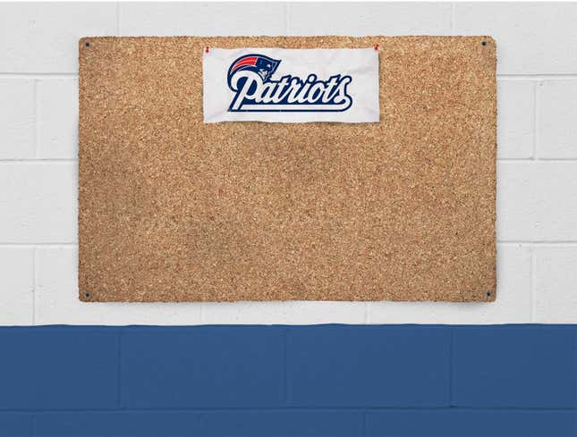 Image for article titled Patriots Use Large Piece Of Cork As Bulletin Board Material